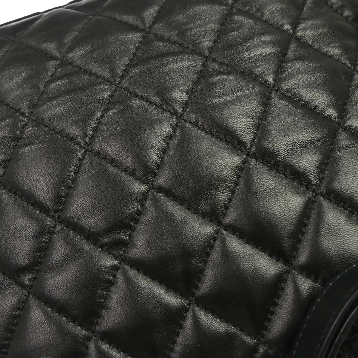 Chanel 2017-2018 Black Lambskin Week End on Mars Chain Tote Handbag