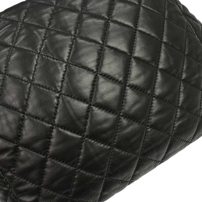 Chanel 2017-2018 Black Lambskin Week End on Mars Chain Tote Handbag