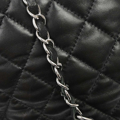 Chanel 2017-2018 Black Lambskin Week End on Mars Chain Tote Handbag