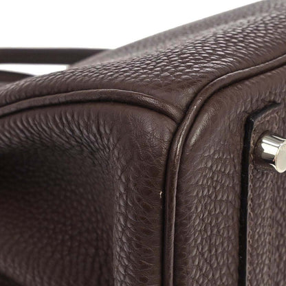 Hermes Chocolat Taurillon Clemence Birkin 30 Handbag