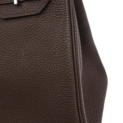 Hermes Chocolat Taurillon Clemence Birkin 30 Handbag
