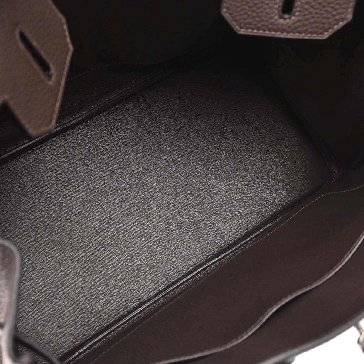 Hermes Chocolat Taurillon Clemence Birkin 30 Handbag
