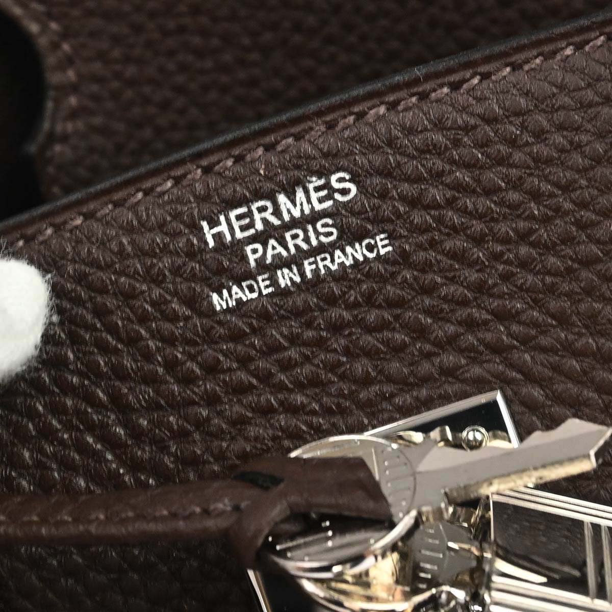 Hermes Chocolat Taurillon Clemence Birkin 30 Handbag