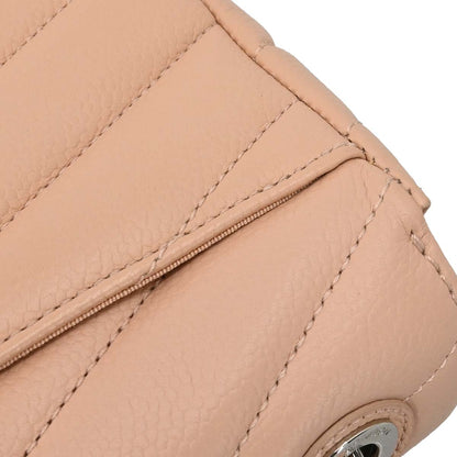 Chanel 2017-2018 Beige Caviar Skin Chevron Shoulder Bag