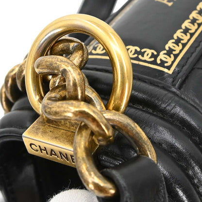 Boy Chanel 2015-2016 Black Calfskin Medium Shoulder Bag