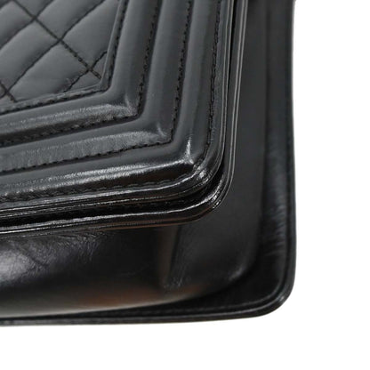 Boy Chanel 2015-2016 Black Calfskin Medium Shoulder Bag