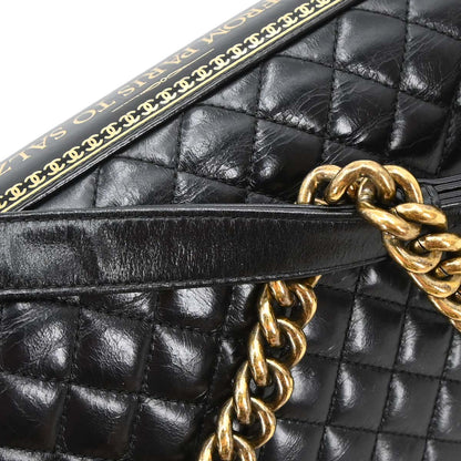 Boy Chanel 2015-2016 Black Calfskin Medium Shoulder Bag