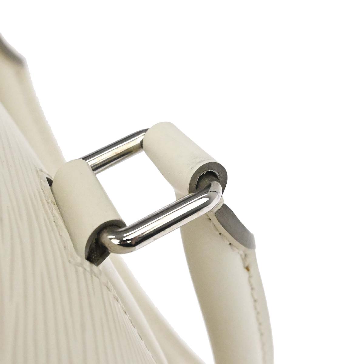Louis Vuitton White Epi Jasmin Handbag M5208J