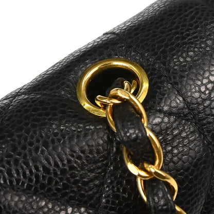 Chanel Black Caviar Skin Medium Diana Shoulder Bag