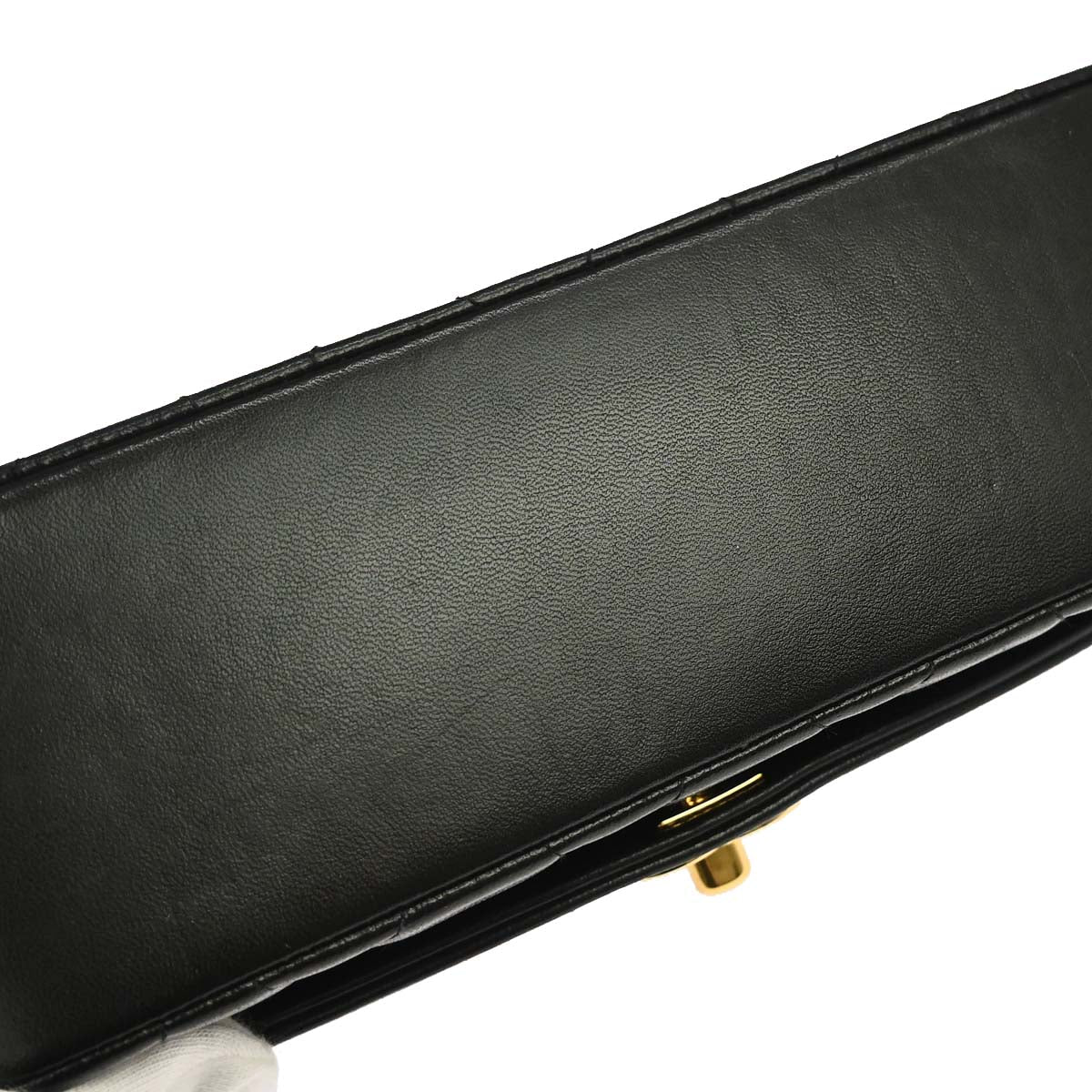 Chanel 1991-1994 Black Lambskin Small Diana Shoulder Bag