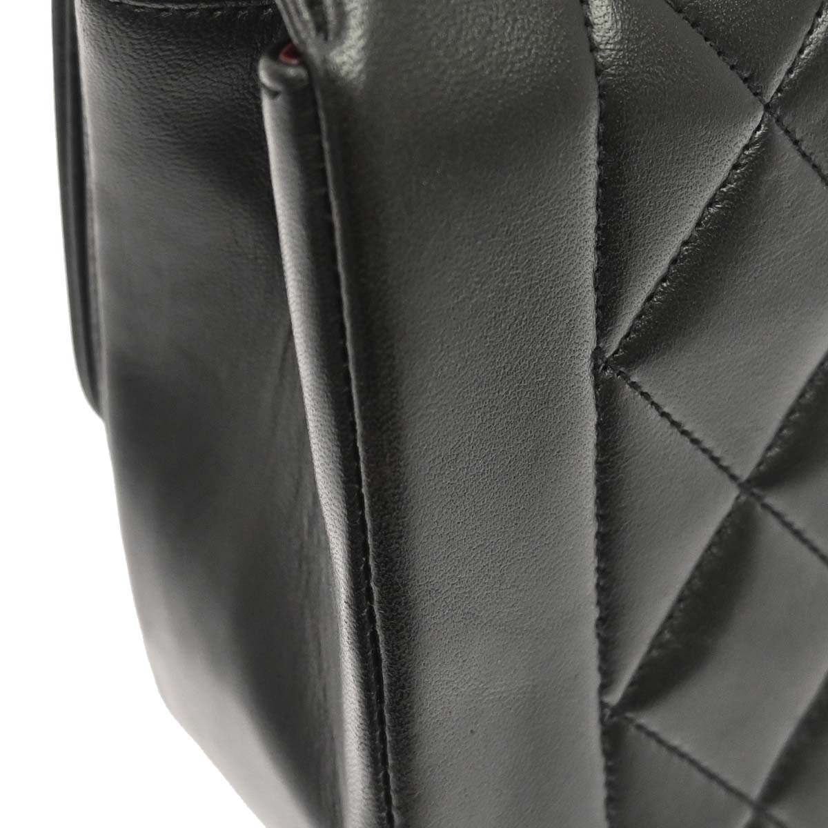 Chanel 1991-1994 Black Lambskin Small Diana Shoulder Bag