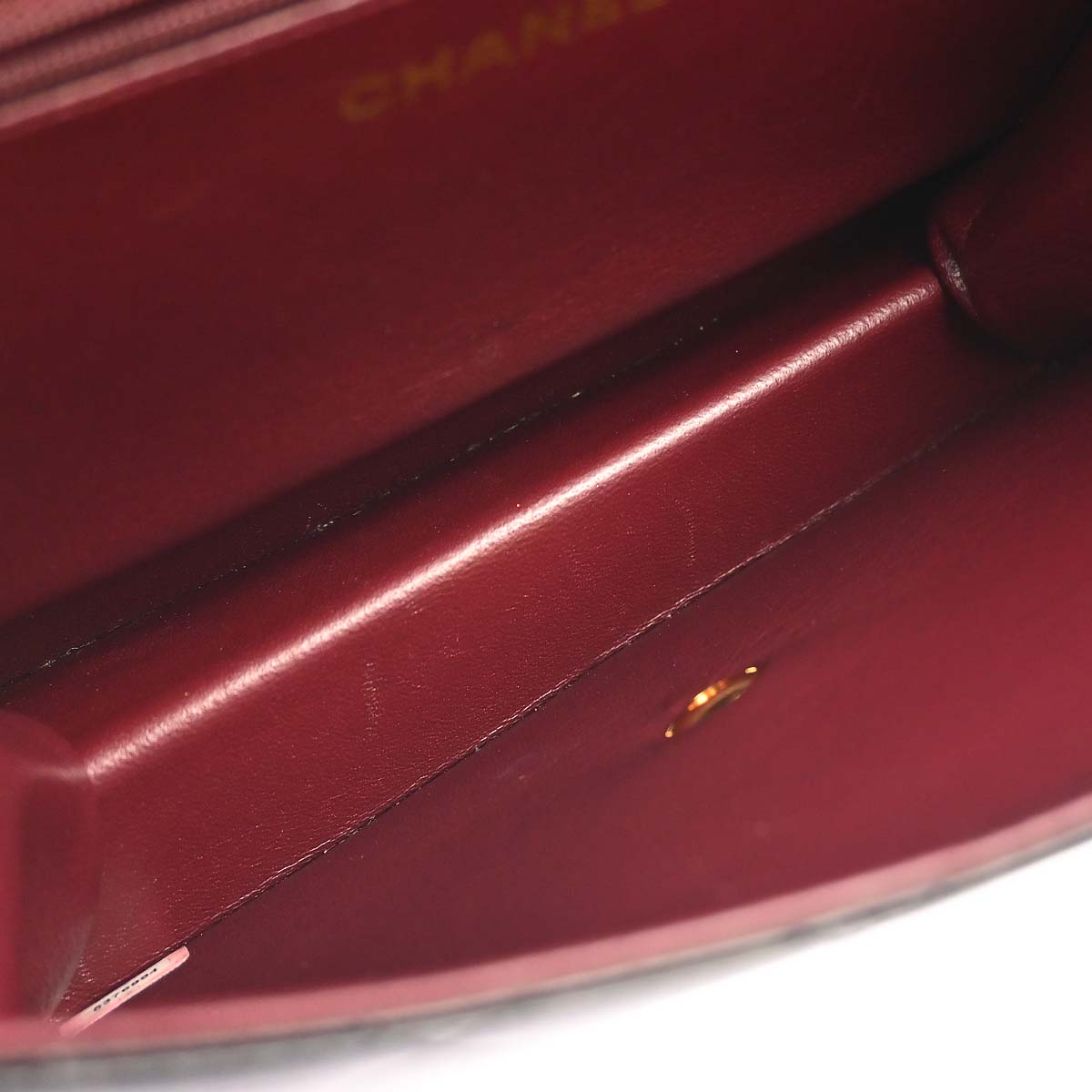 Chanel 1997-1999 Black Lambskin Pushlock Small Half Flap Shoulder Bag