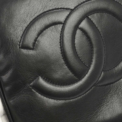 Chanel 1989-1991 Black Lambskin Waist Bum Bag #85/34