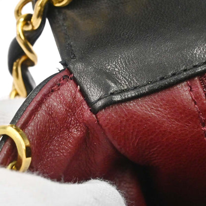 Chanel 1991-1994 Black Lambskin Mademoiselle Single Flap Shoulder Bag