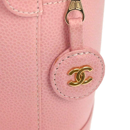 Chanel 2003-2004 Pink Caviar Skin Timeless Vanity Handbag