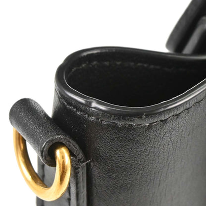 Celine Black Leather Nano Luggage 2way Tote Handbag