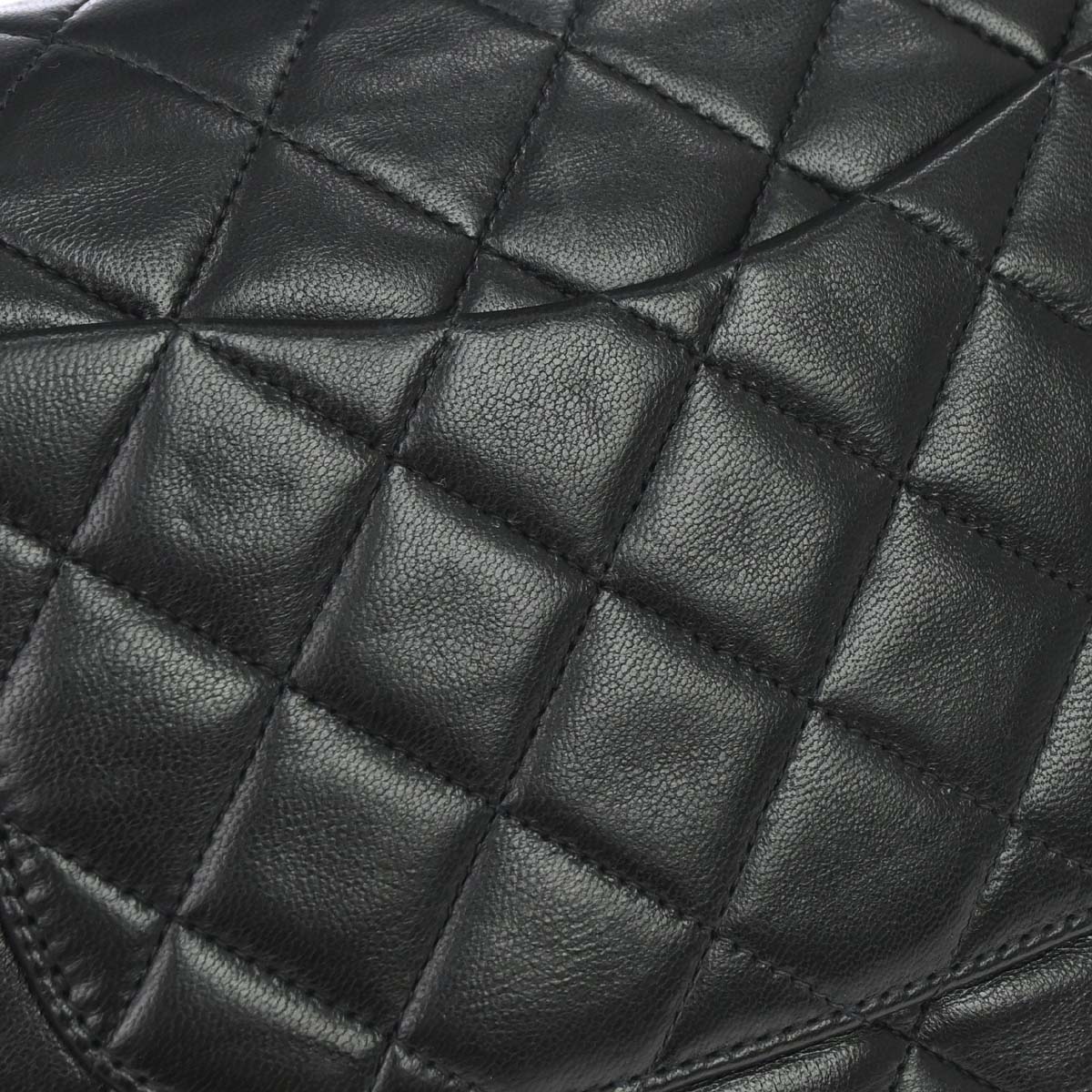 Chanel 1994-1996 Black Lambskin Medium Classic Double Flap Shoulder Bag
