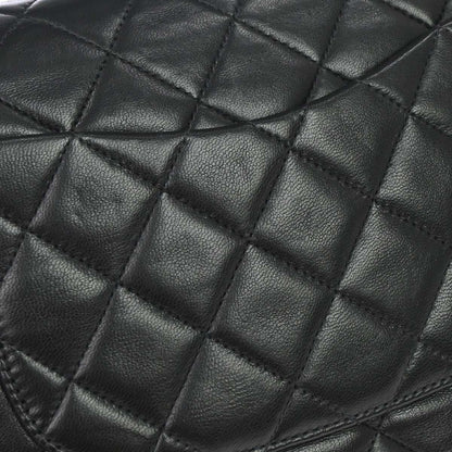 Chanel 1994-1996 Black Lambskin Medium Classic Double Flap Shoulder Bag