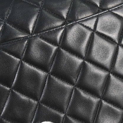 Chanel 1997-1999 Black Lambskin Turnlock Medium Shoulder Bag