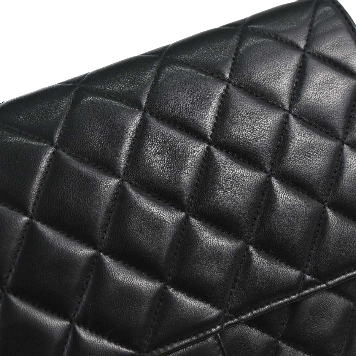 Chanel 1997-1999 Black Lambskin Turnlock Medium Shoulder Bag