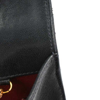 Chanel 1997-1999 Black Lambskin Turnlock Medium Shoulder Bag