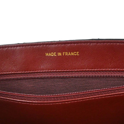 Chanel 1997-1999 Black Lambskin Turnlock Medium Shoulder Bag