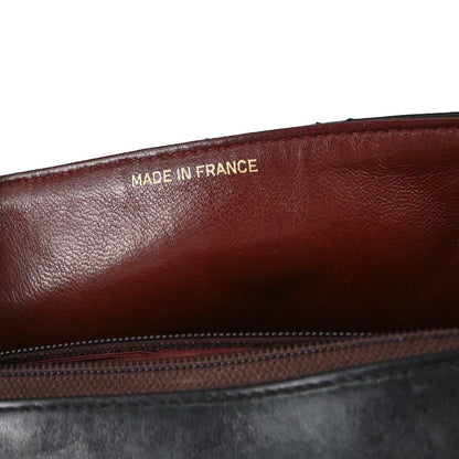 Chanel 1989-1991 Black Lambskin Classic Square Flap Shoulder Bag 20