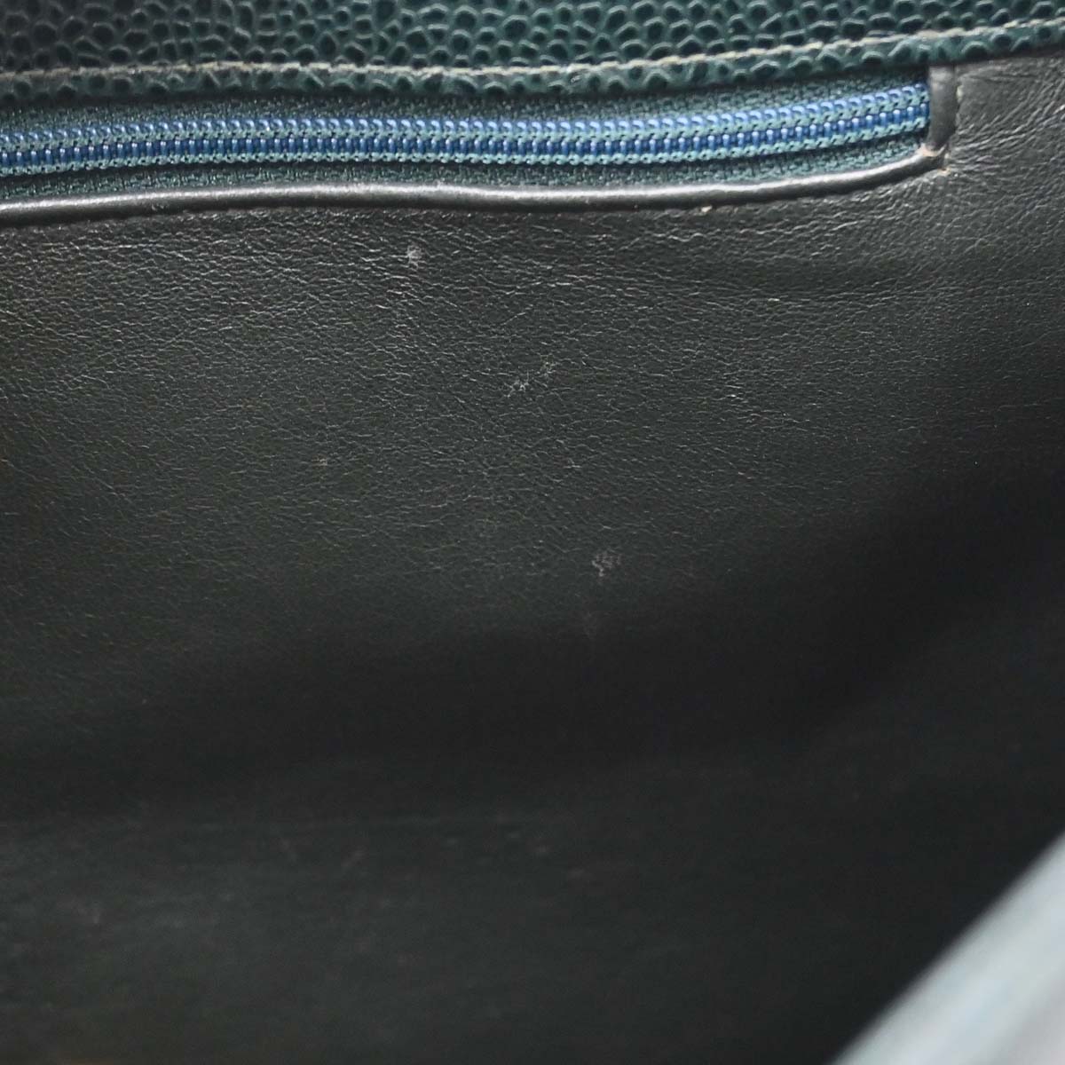Chanel 1996-1997 Green Caviar Skin Shoulder Tote Bag