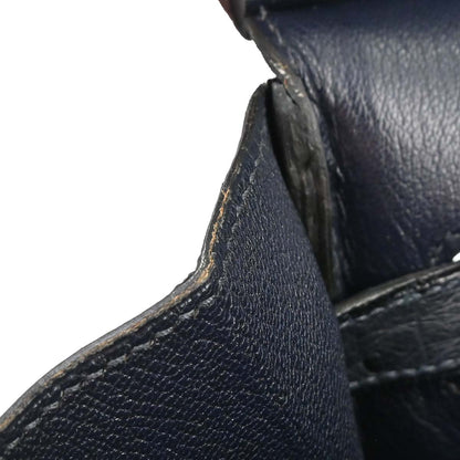 Hermes * Blue Indigo Ostrich Birkin 35 Handbag