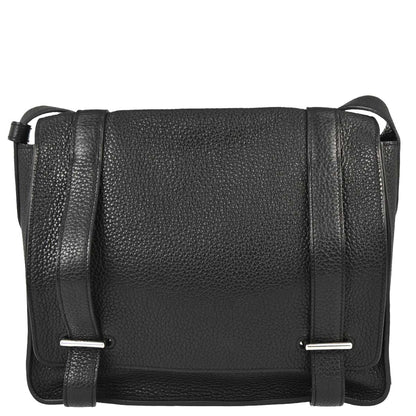 Hermes Black Taurillon Clemence Steve Caporal 27 Shoulder Bag