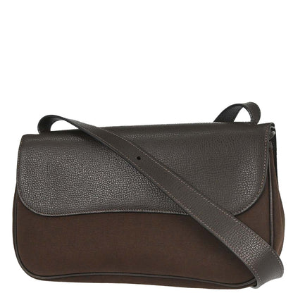 Hermes Cafe Toile Officier Vache Liegee Sac Colorado MM Shoulder Bag