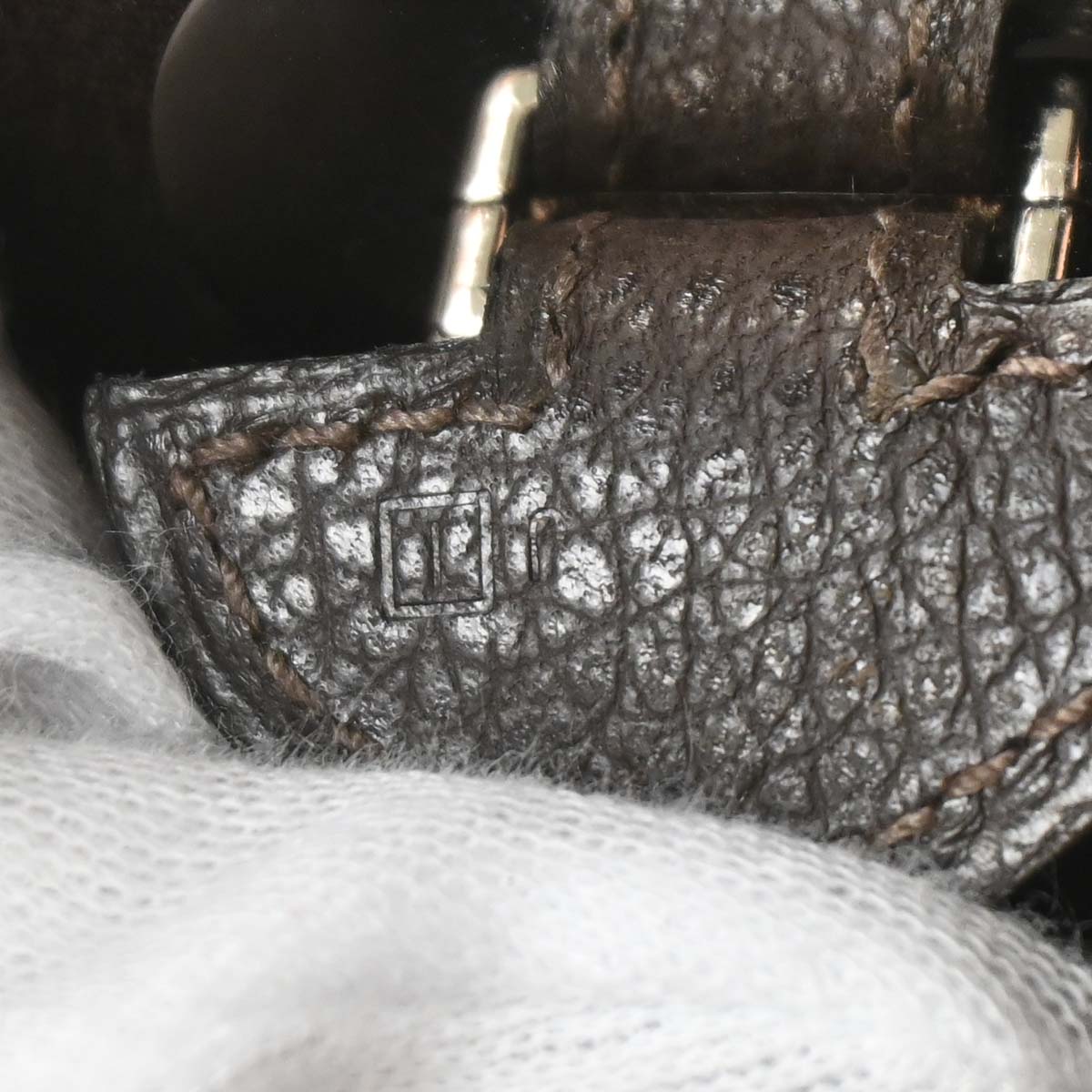Hermes Cafe Toile Officier Vache Liegee Sac Colorado MM Shoulder Bag
