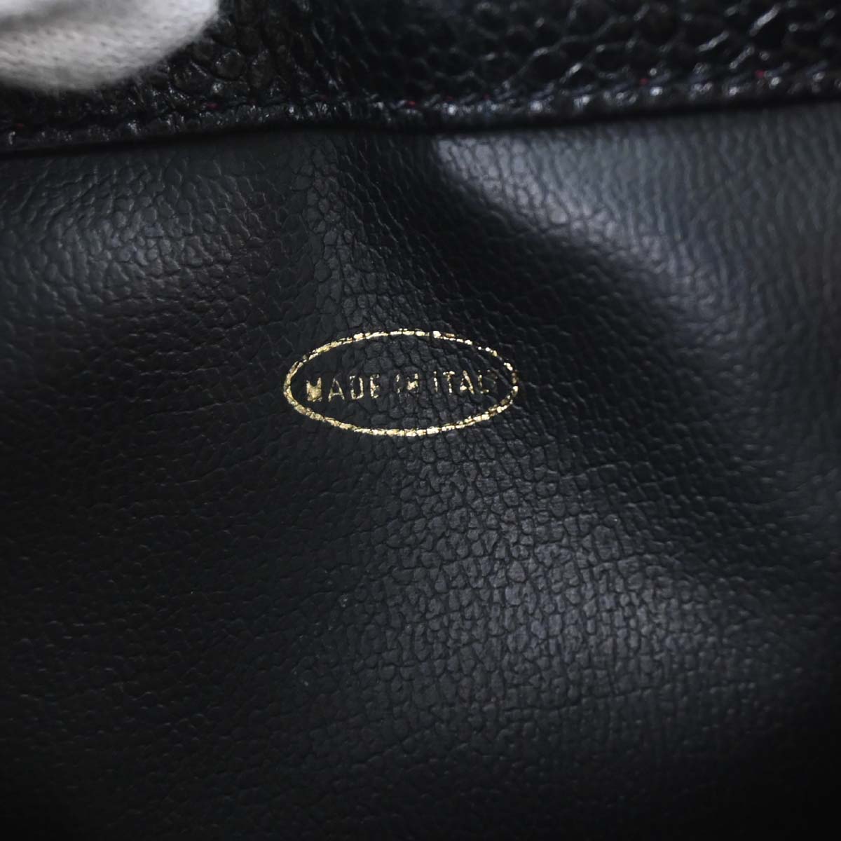 Chanel 1991-1994 Black Caviar Skin Triple CC Drawstring Shoulder Bag