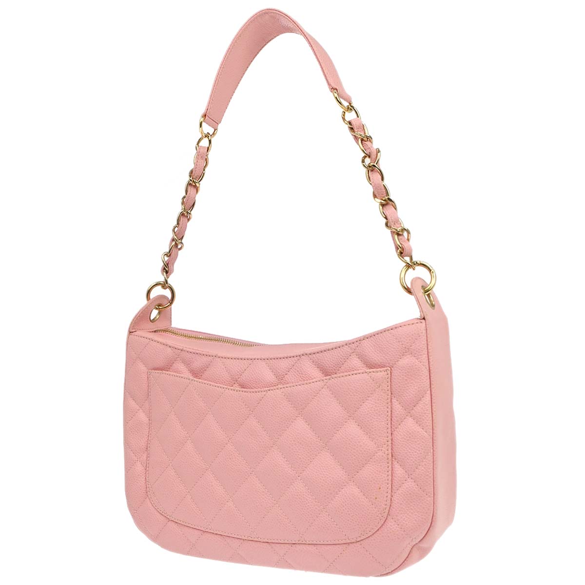 Chanel 2005-2006 Pink Caviar Skin Hobo Handbag