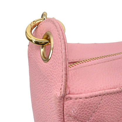 Chanel 2005-2006 Pink Caviar Skin Hobo Handbag