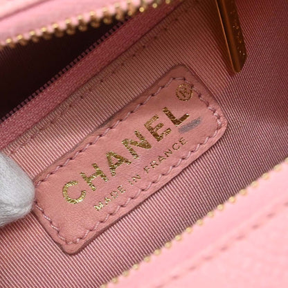 Chanel 2005-2006 Pink Caviar Skin Hobo Handbag