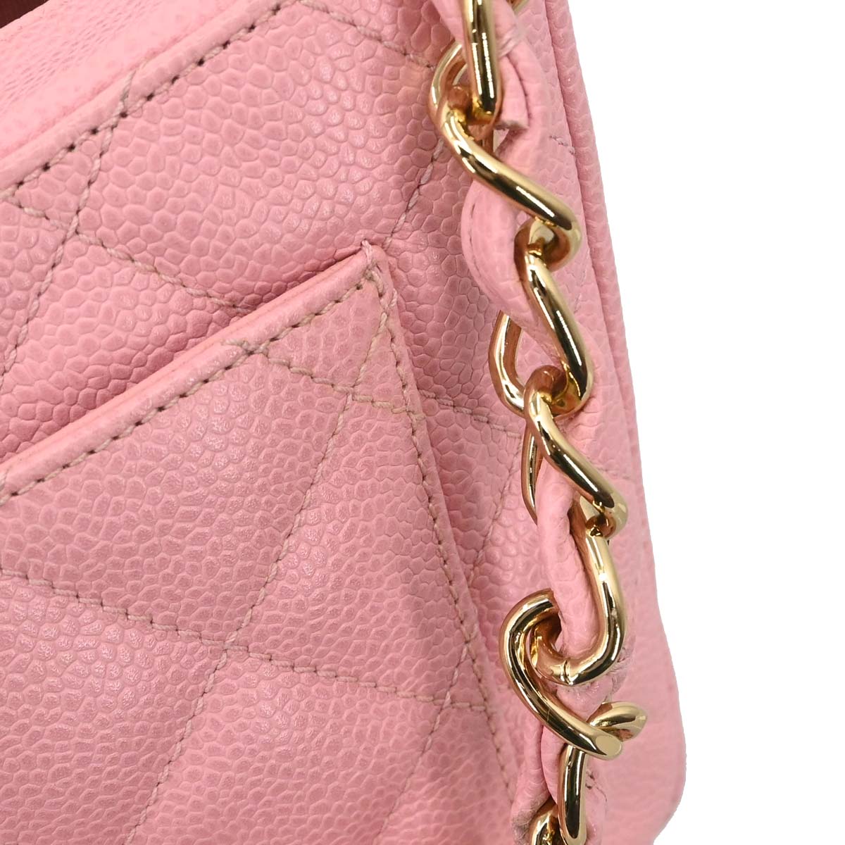 Chanel 2005-2006 Pink Caviar Skin Hobo Handbag