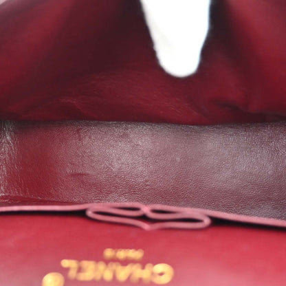 Chanel 1994-1996 Black Lambskin Paris Medium Double Flap Shoulder Bag