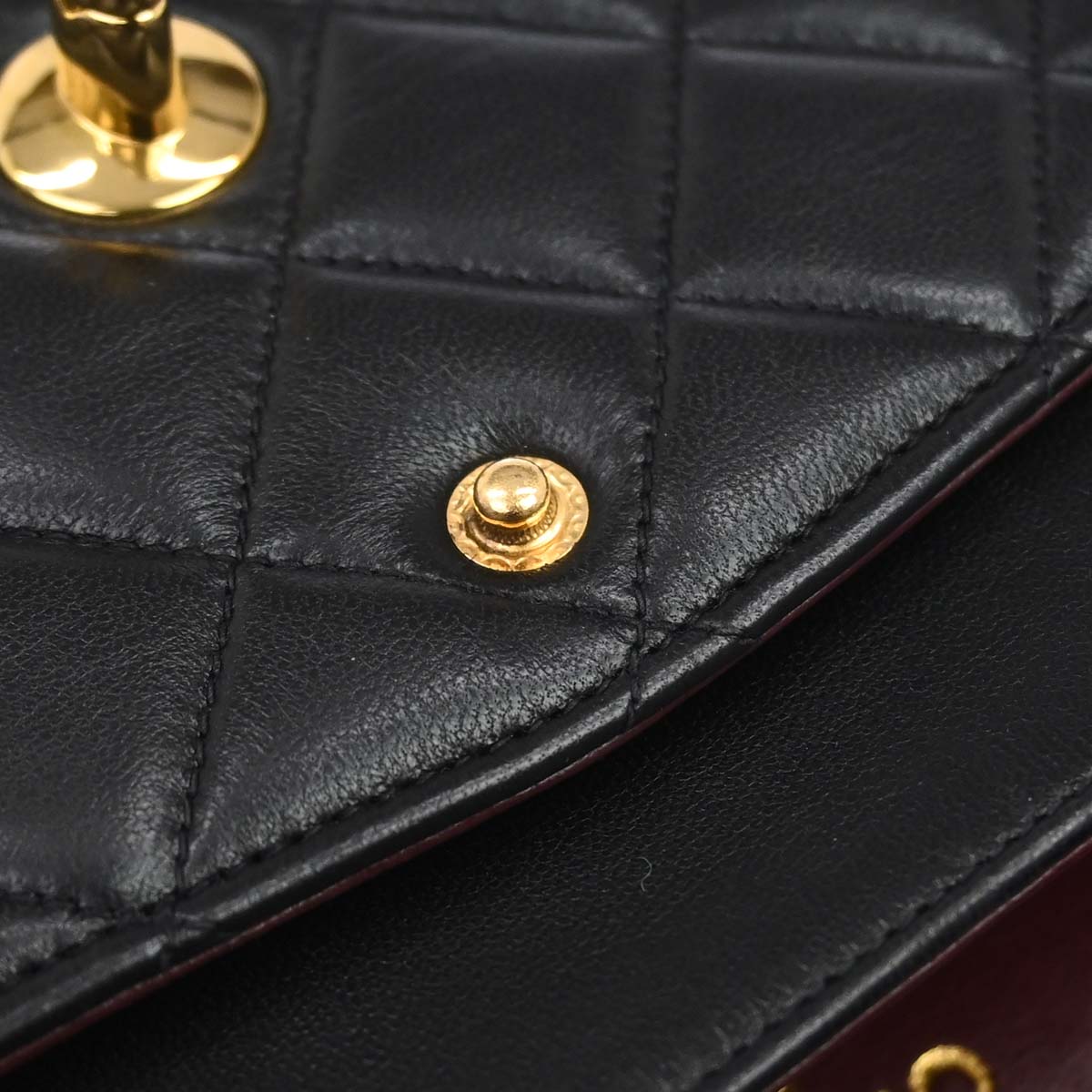 Chanel 1994-1996 Black Lambskin Paris Medium Double Flap Shoulder Bag
