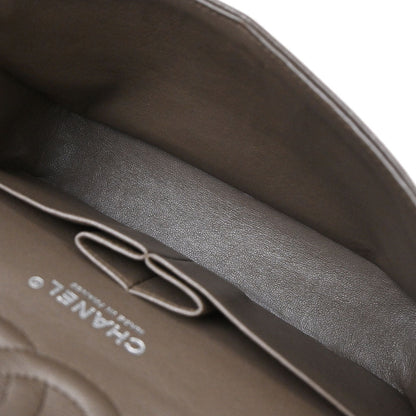 Chanel 2012 Brown Caviar Skin Medium Classic Double Flap Shoulder Bag