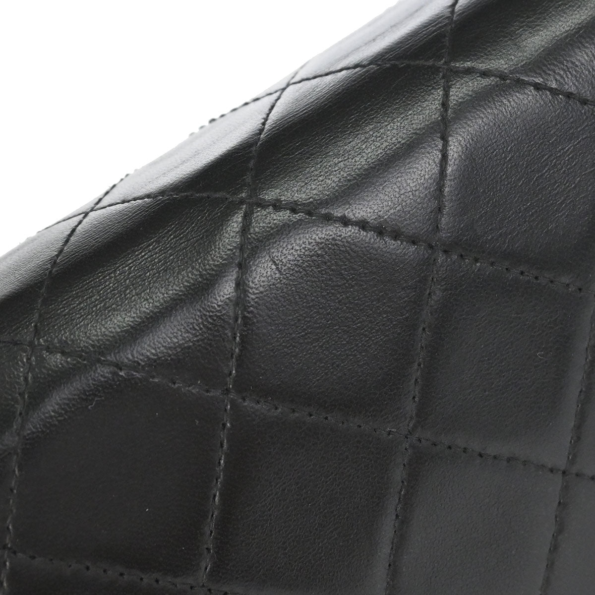 Chanel 1997-1999 Black Lambskin Pushlock Small Full Flap Shoulder Bag