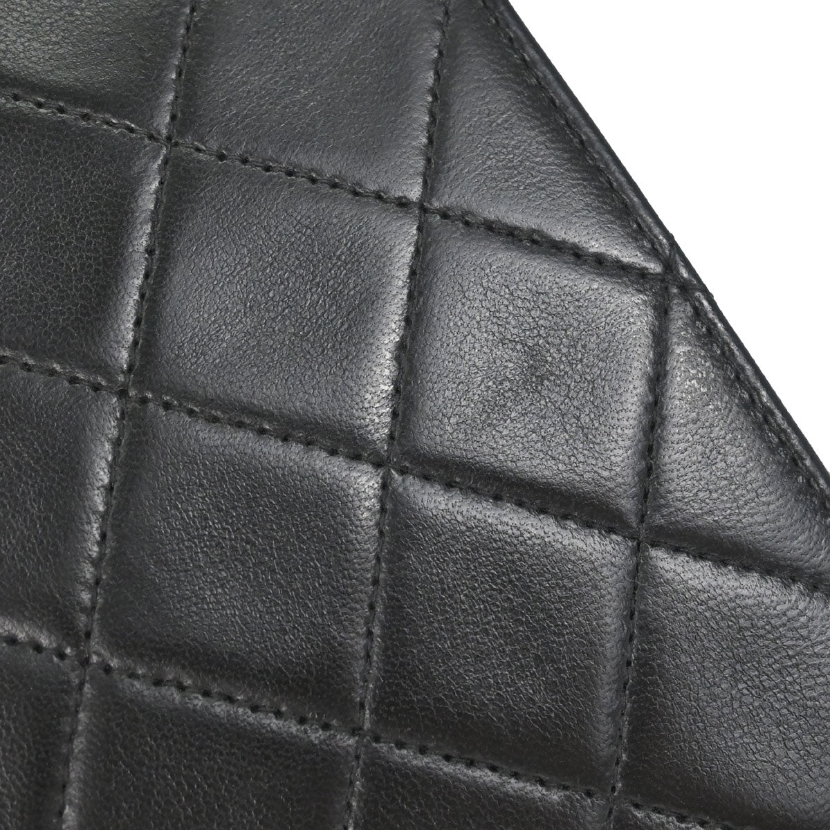 Chanel 1997-1999 Black Lambskin Pushlock Small Full Flap Shoulder Bag