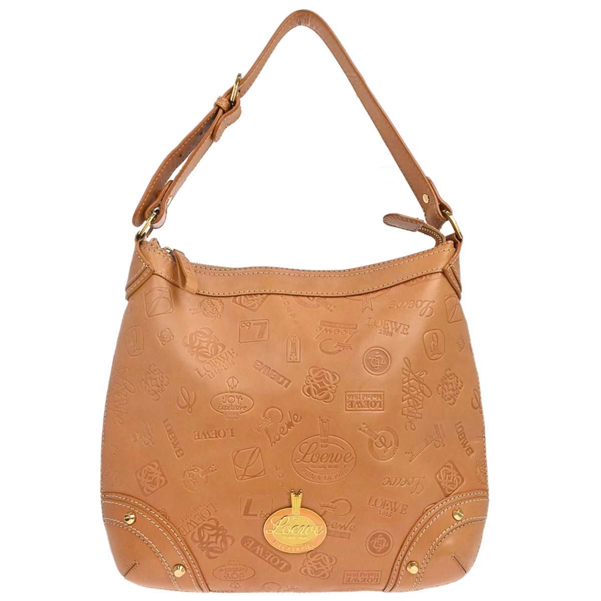 Loewe * Brown Embossed Leather 160th Anniversary Handbag