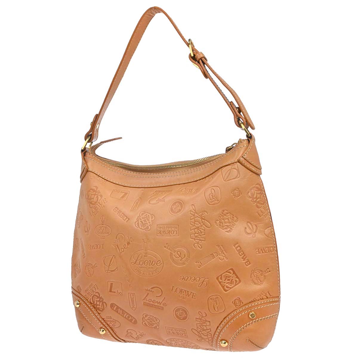 Loewe * Brown Embossed Leather 160th Anniversary Handbag