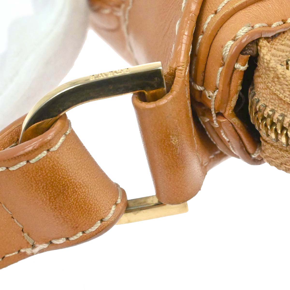 Loewe * Brown Embossed Leather 160th Anniversary Handbag