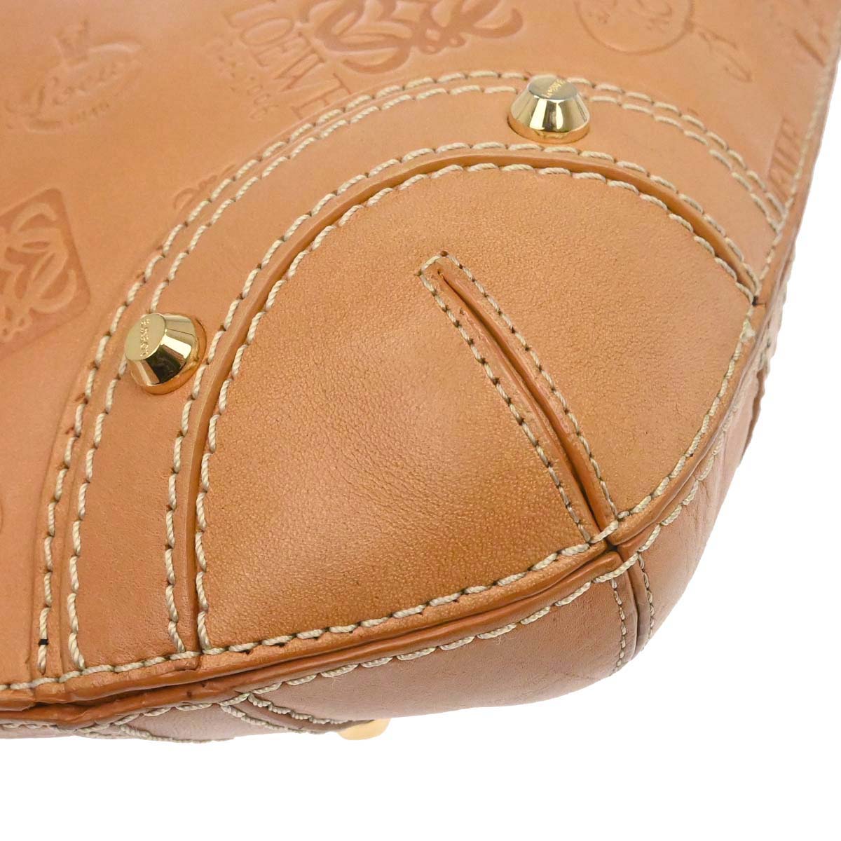 Loewe * Brown Embossed Leather 160th Anniversary Handbag