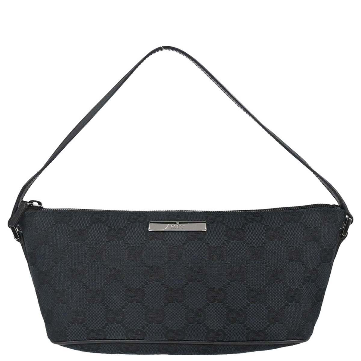 Gucci Black Canvas GG Handbag