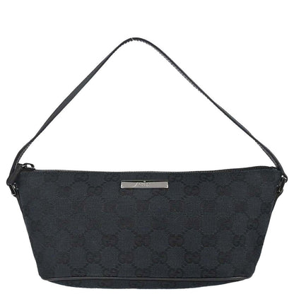 Gucci Black Canvas GG Handbag