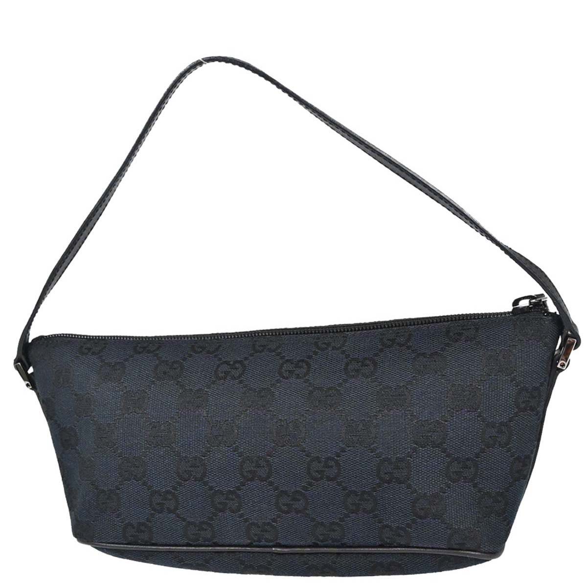 Gucci Black Canvas GG Handbag
