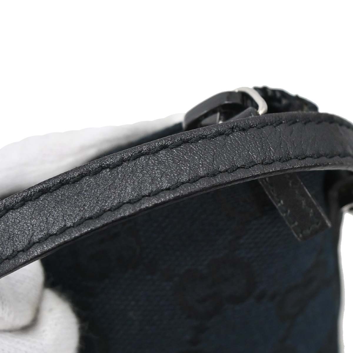 Gucci Black Canvas GG Handbag